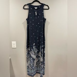 J. Jill Paisley Print Halter Maxi Dress - Navy (NEW WITH TAGS / MEDIUM)